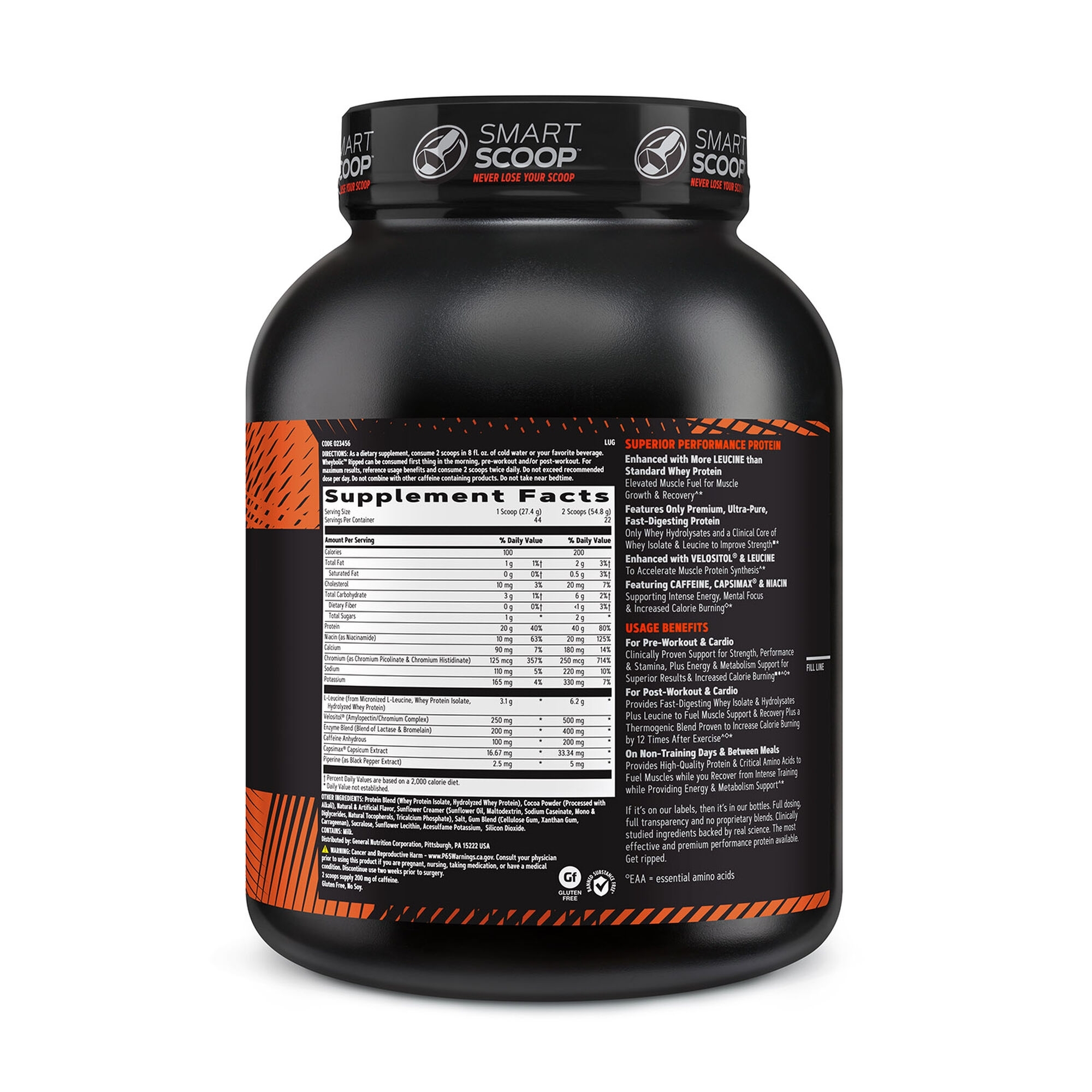 Proteina din zer cu aroma de ciocolata AMP Wheybolic Ripped, 1205.6 g, GNC Proteina din zer cu aroma de ciocolata AMP Wheybolic Ripped, 1205.6 g, GNC
