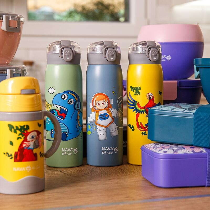 Sticla termoizolanta Nava We care 500ml albastru