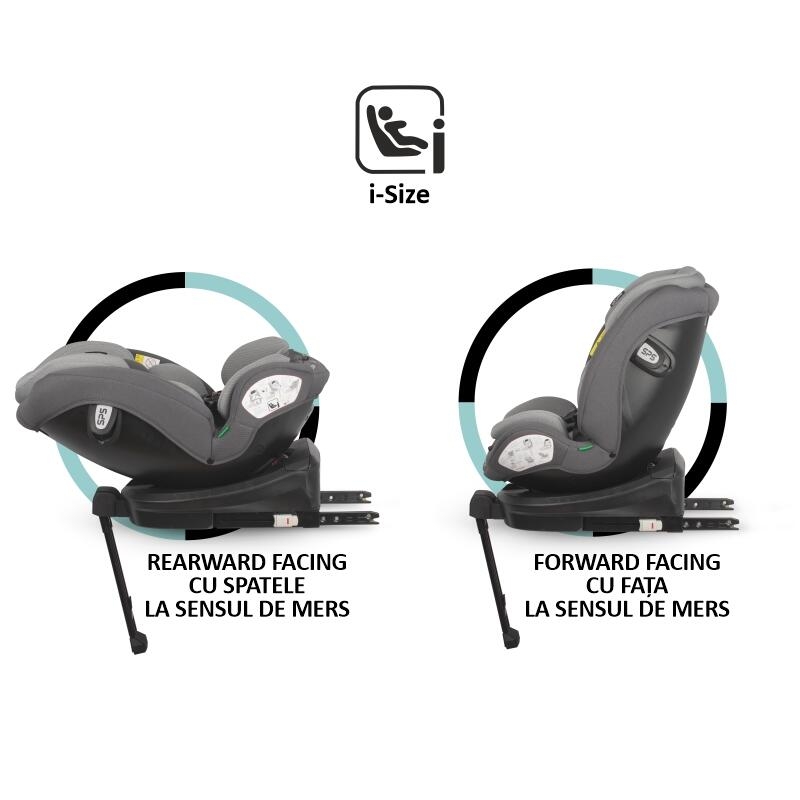 Scaun auto iSize 40-150 cm Coccolle Sidra Diamond black Scaun auto iSize 40-150 cm Coccolle Sidra Diamond black