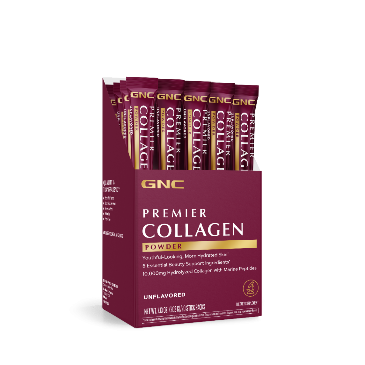 Formula premium de peptide de colagen hidrolizat fara aroma Premier Collagen, 20 x 10.1 g, GNC Formula premium de peptide de colagen hidrolizat fara aroma Premier Collagen, 20 x 10.1 g, GNC