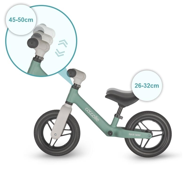 Bicicleta fara pedale Coccolle First Way, Summer Mint Bicicleta fara pedale Coccolle First Way, Summer Mint