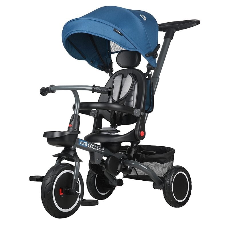 Tricicleta multifunctionala Coccolle Venti Navy blue Tricicleta multifunctionala Coccolle Venti Navy blue