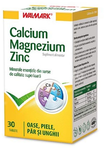 Calciu Magneziu Zinc, 30 tablete, Walmark Calciu Magneziu Zinc, 30 tablete, Walmark