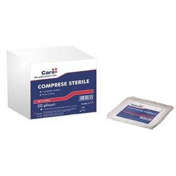 Cara - Comprese sterile pliate 10x10cm 20buc Cara - Comprese sterile pliate 10x10cm 20buc