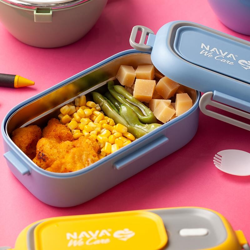 Lunchbox Nava We care 800 ml albastru Lunchbox Nava We care 800 ml albastru