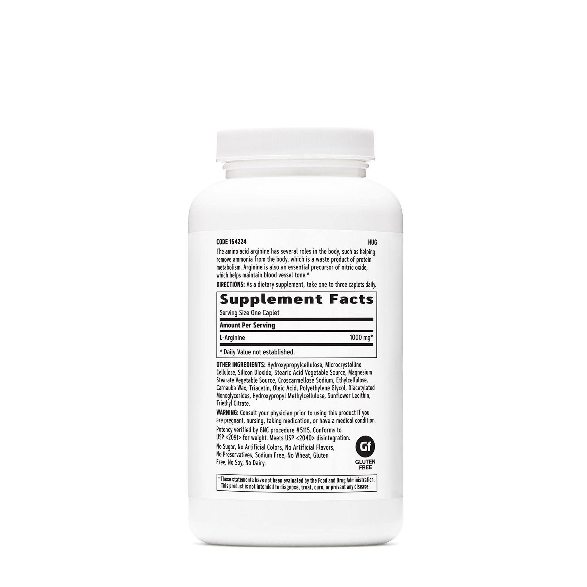 L-arginina 1000 mg, 180 tablete, GNC L-arginina 1000 mg, 180 tablete, GNC