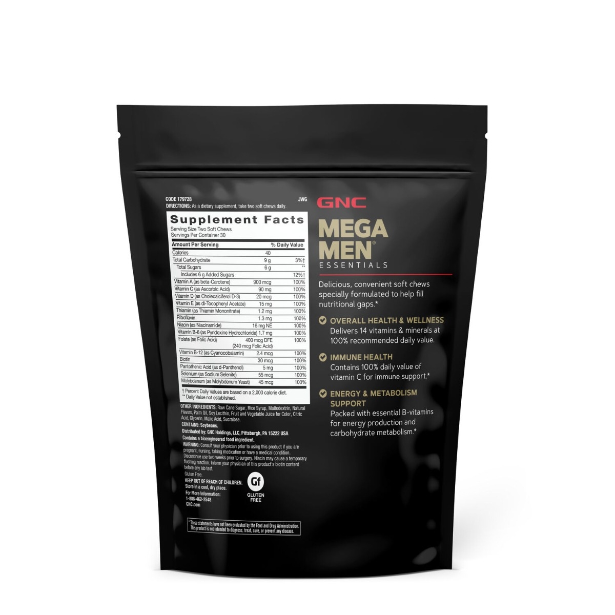 Complex de multivitamine pentru barbati cu gust de fructe asortate Mega Men, 60 caramele , GNC Complex de multivitamine pentru barbati cu gust de fructe asortate Mega Men, 60 caramele , GNC