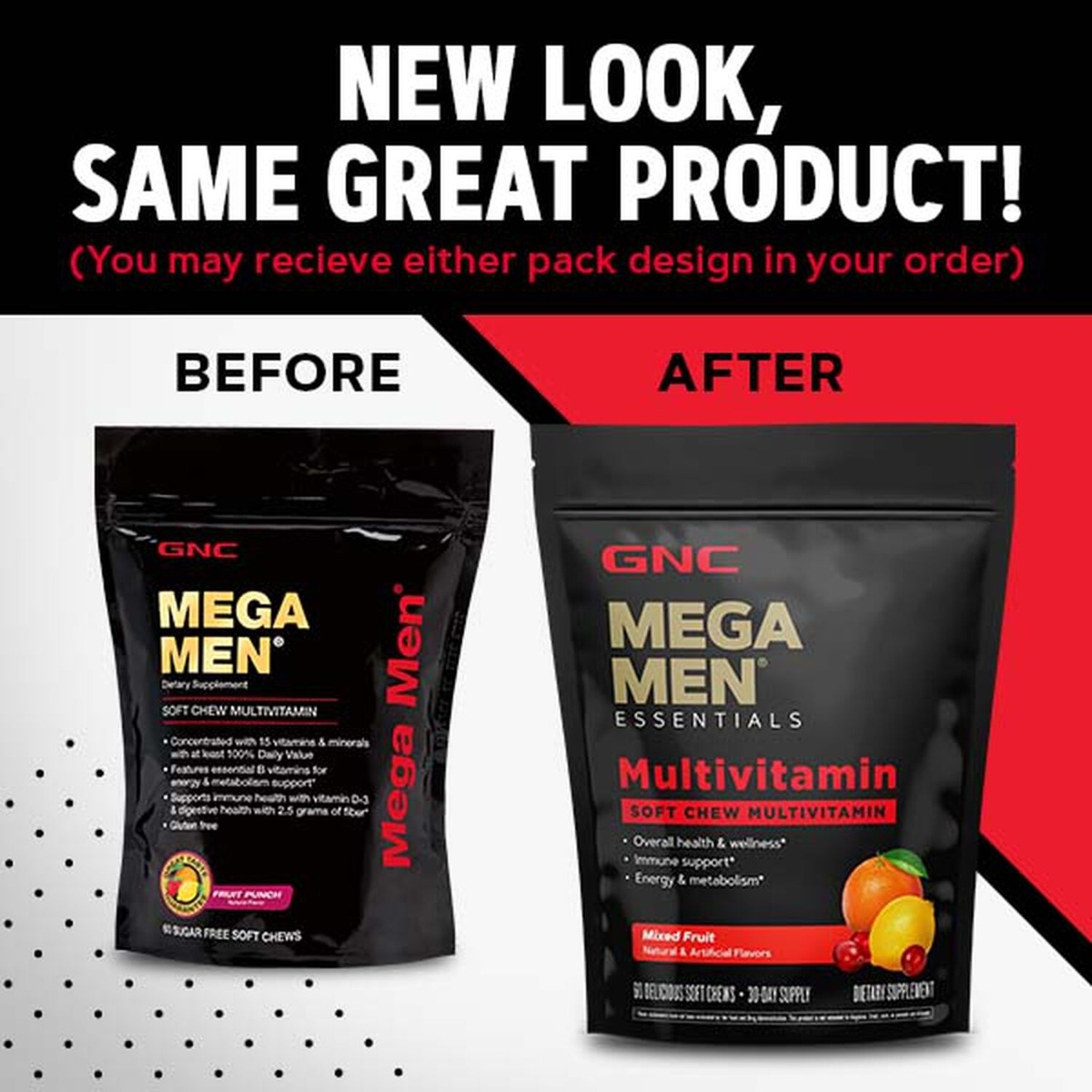 Complex de multivitamine pentru barbati cu gust de fructe asortate Mega Men, 60 caramele , GNC