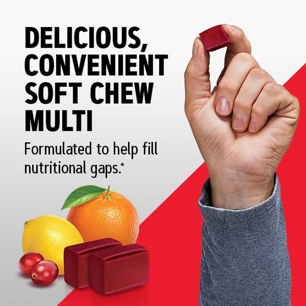 Complex de multivitamine pentru barbati cu gust de fructe asortate Mega Men, 60 caramele , GNC