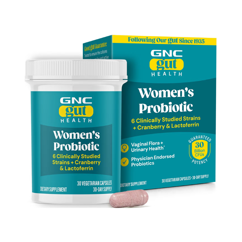 Probiotic studiat clinic pentru femei  cu 30 miliarde UFC culturi vii cu merisor si lactoferrin, 30 capsule, GNC
