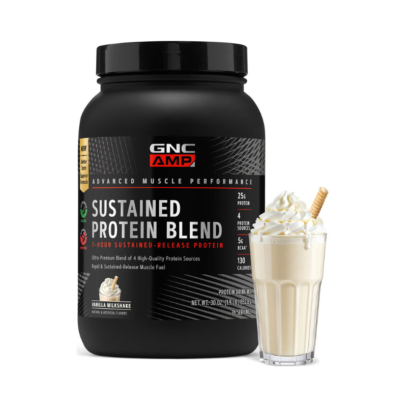 Amestec proteic cu aroma de milkshake de vanilie AMP, 852.8 g, GNC