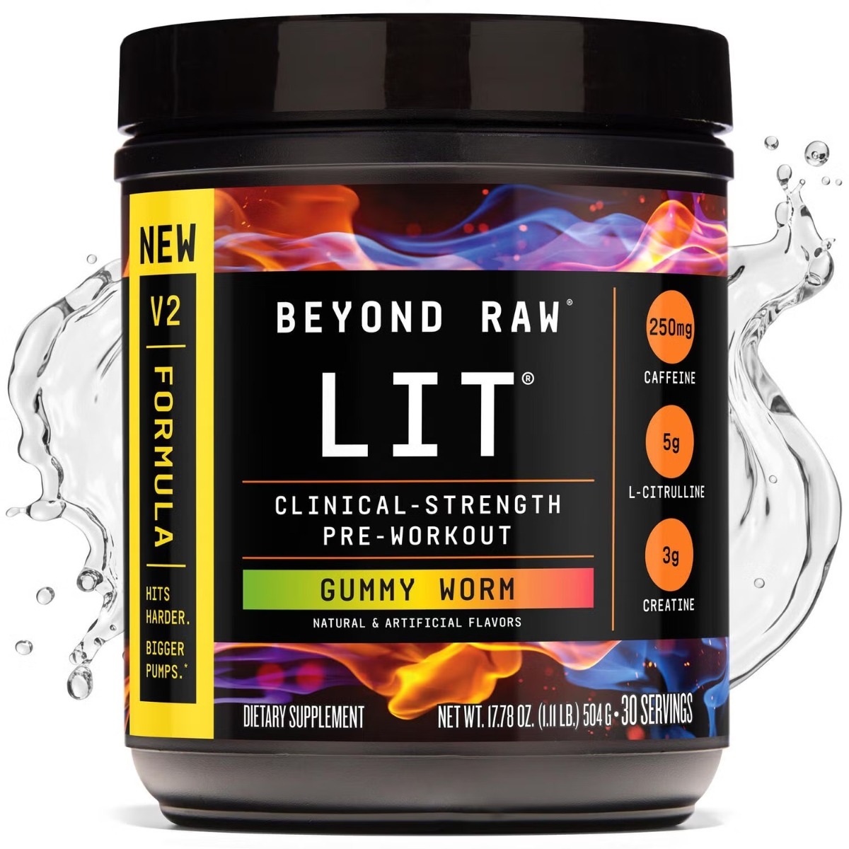Formula pre-workout cu aroma de jeleuri Beyond Raw Lit, 504 g GNC