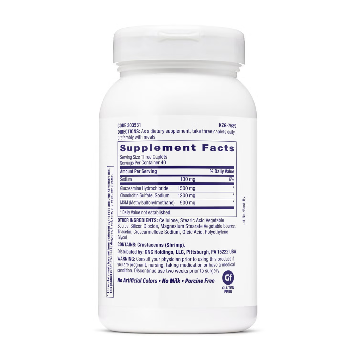 Glucozamina, MSM si condroitina pentru articulatii sanatoase TriFlex, 120 tablete, GNC