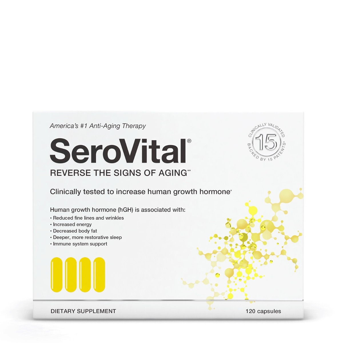 Formula avansata pentru productia naturala a hormonului de crestere Hgh Serovital, 120 capsule, GNC Formula avansata pentru productia naturala a hormonului de crestere Hgh Serovital, 120 capsule, GNC