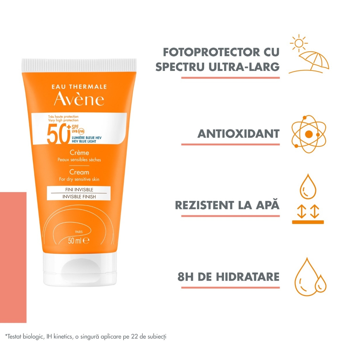 Crema cu SPF50+ Triasorb, 50 ml, Avene Crema cu SPF50+ Triasorb, 50 ml, Avene