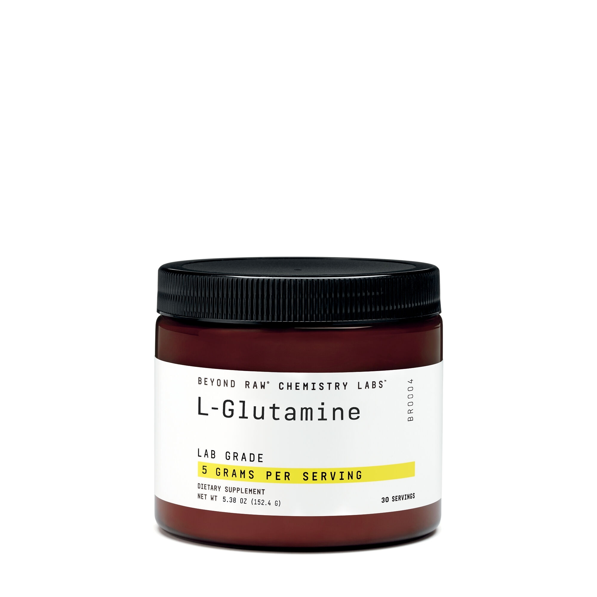 L-glutamine Chemistry Labs, 152.4 g, Beyond Raw L-glutamine Chemistry Labs, 152.4 g, Beyond Raw