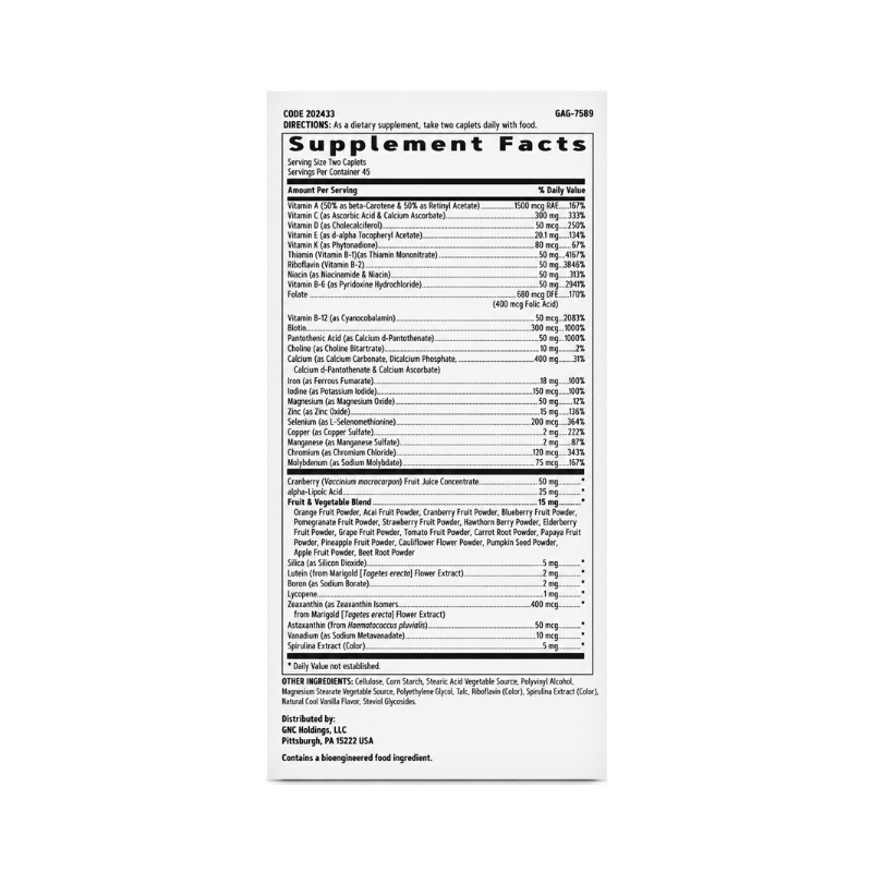 Multivitamine pentru femei Ultra Mega, 90 tablete, GNC Multivitamine pentru femei Ultra Mega, 90 tablete, GNC