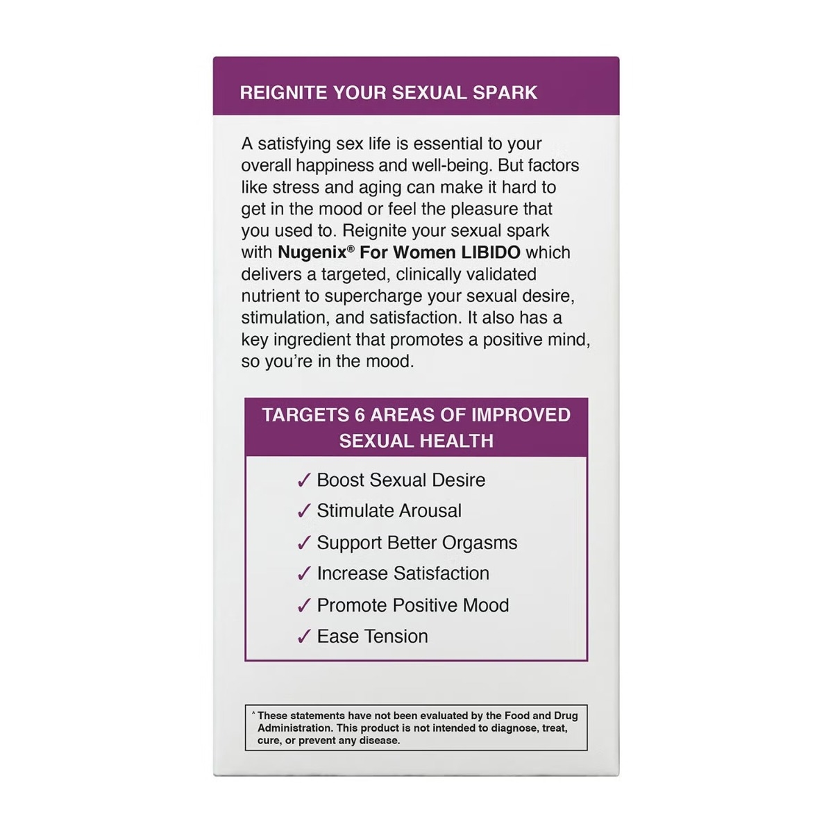 Suport pentru vitalitate si echilibru feminin Nugenix Libido, 60 tablete, GNC