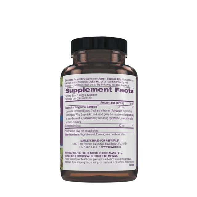 ResVitale - Resveratrol 500mg Quercetina 40mg 30cps