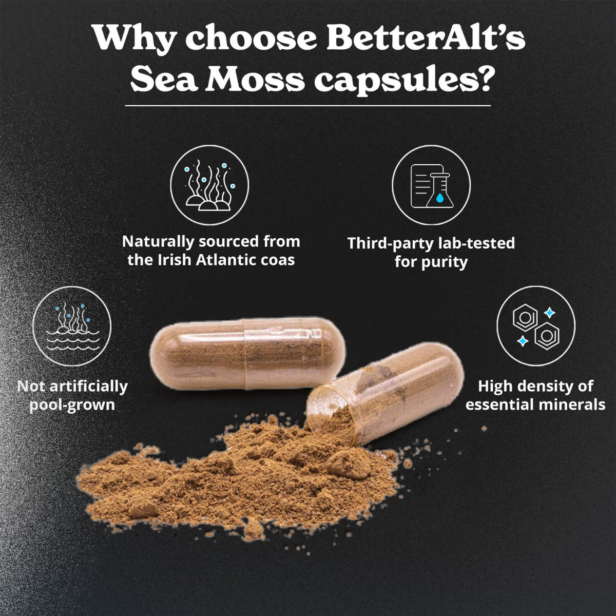 Formula cu alge marine, chimen negru si ashwagandha Better Alt, 120 capsule, GNC Formula cu alge marine, chimen negru si ashwagandha Better Alt, 120 capsule, GNC