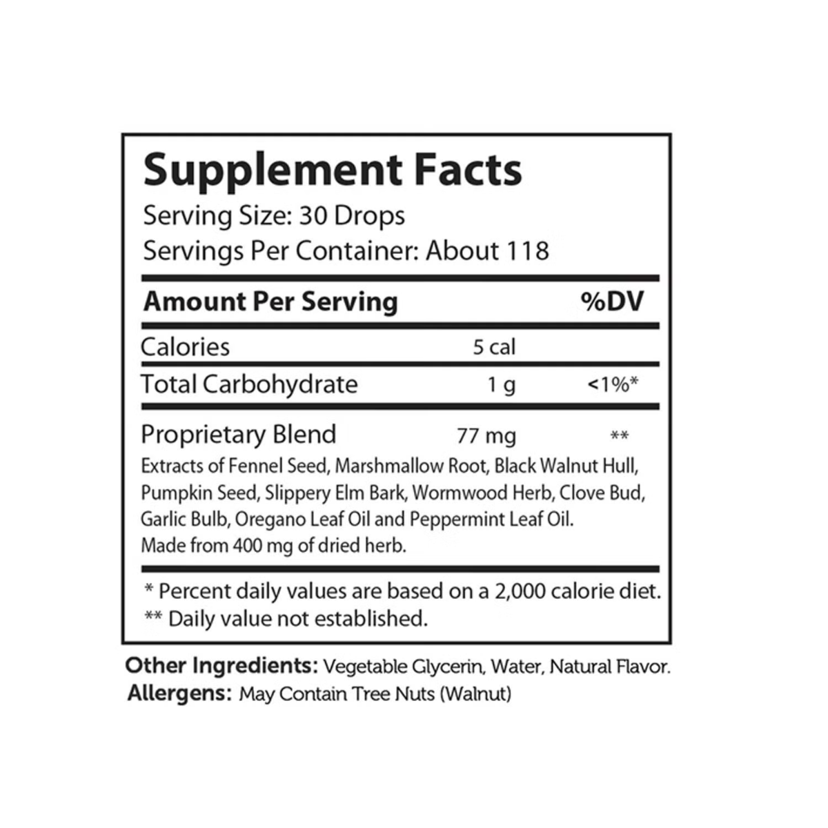 Suport avansat pentru sanatatea intestinala Zahler Paraguard, 118 ml, GNC