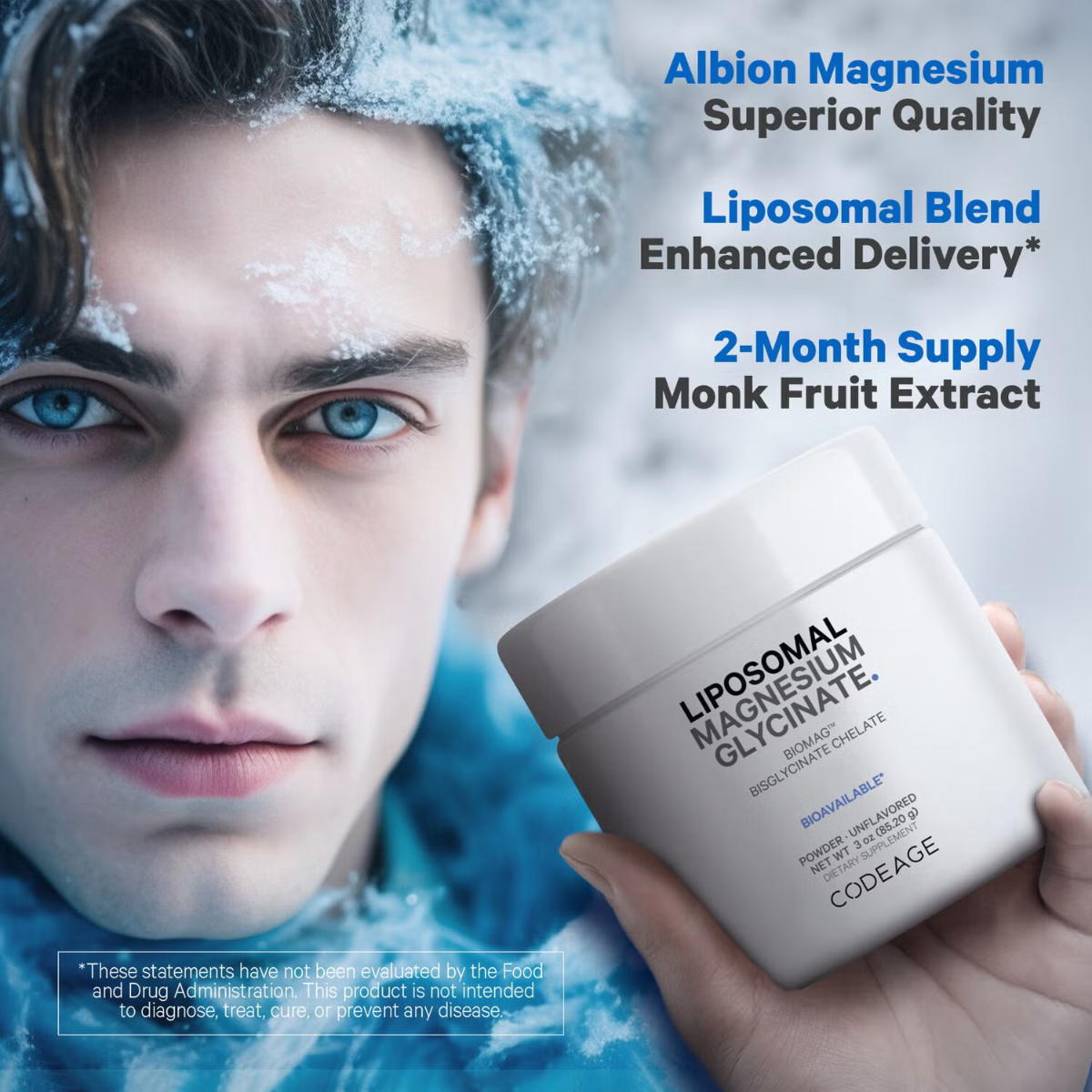Magneziu Bisglicinat lipozomal CodeAge, 85.20 g, GNC