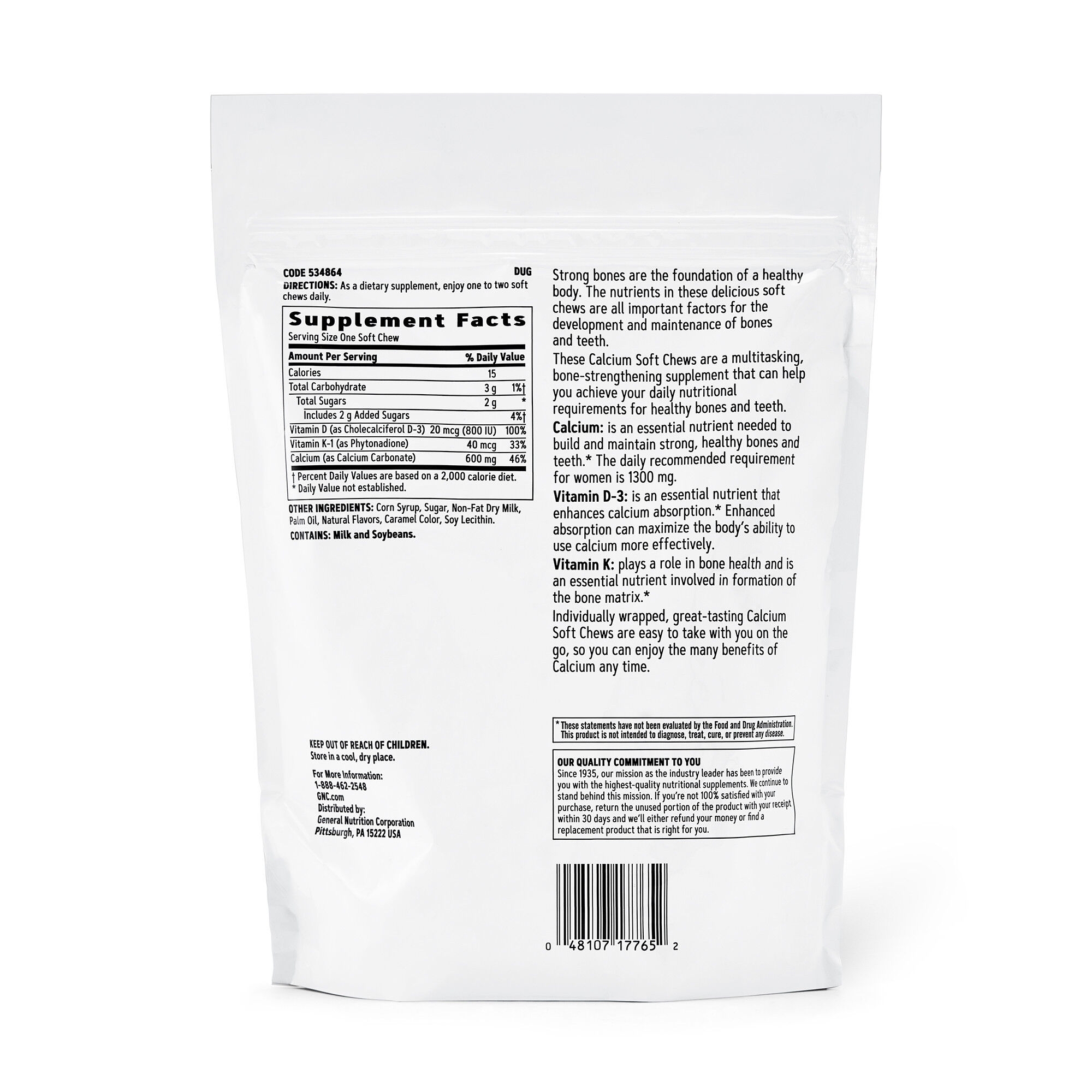 Calcium caramele cu aroma naturala de caramel, 60 caramele, GNC Calcium caramele cu aroma naturala de caramel, 60 caramele, GNC