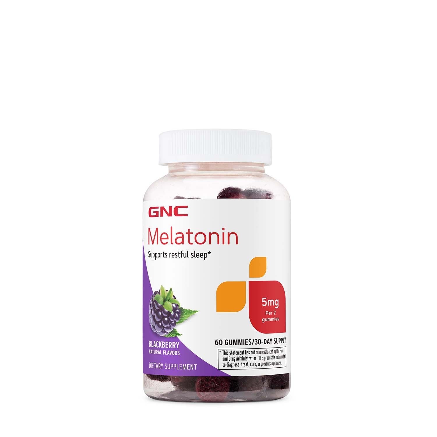 Melatonina jeleuri cu aroma naturala de mure 5 mg, 60 jeleuri, GNC Melatonina jeleuri cu aroma naturala de mure 5 mg, 60 jeleuri, GNC