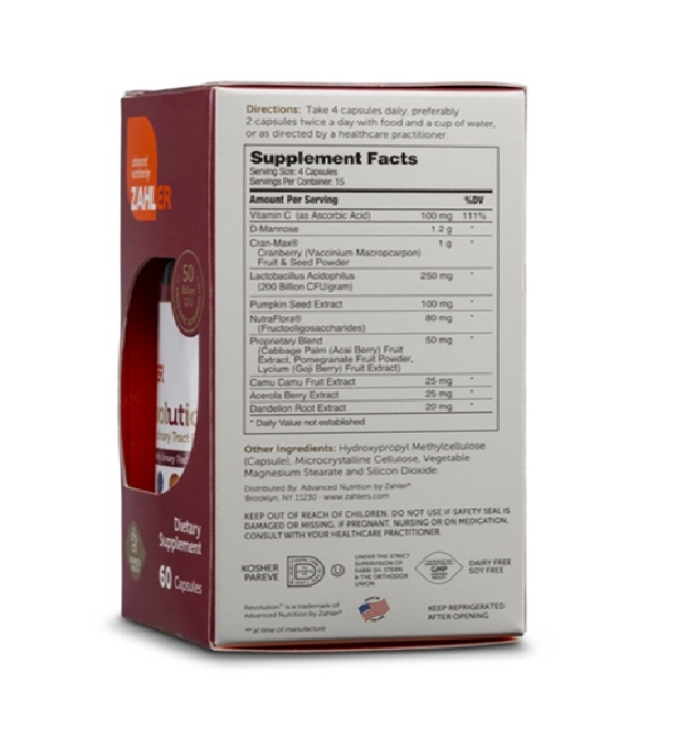 Formula completa pentru tractul urinar Zahler Revolution, 60 capsule, GNC