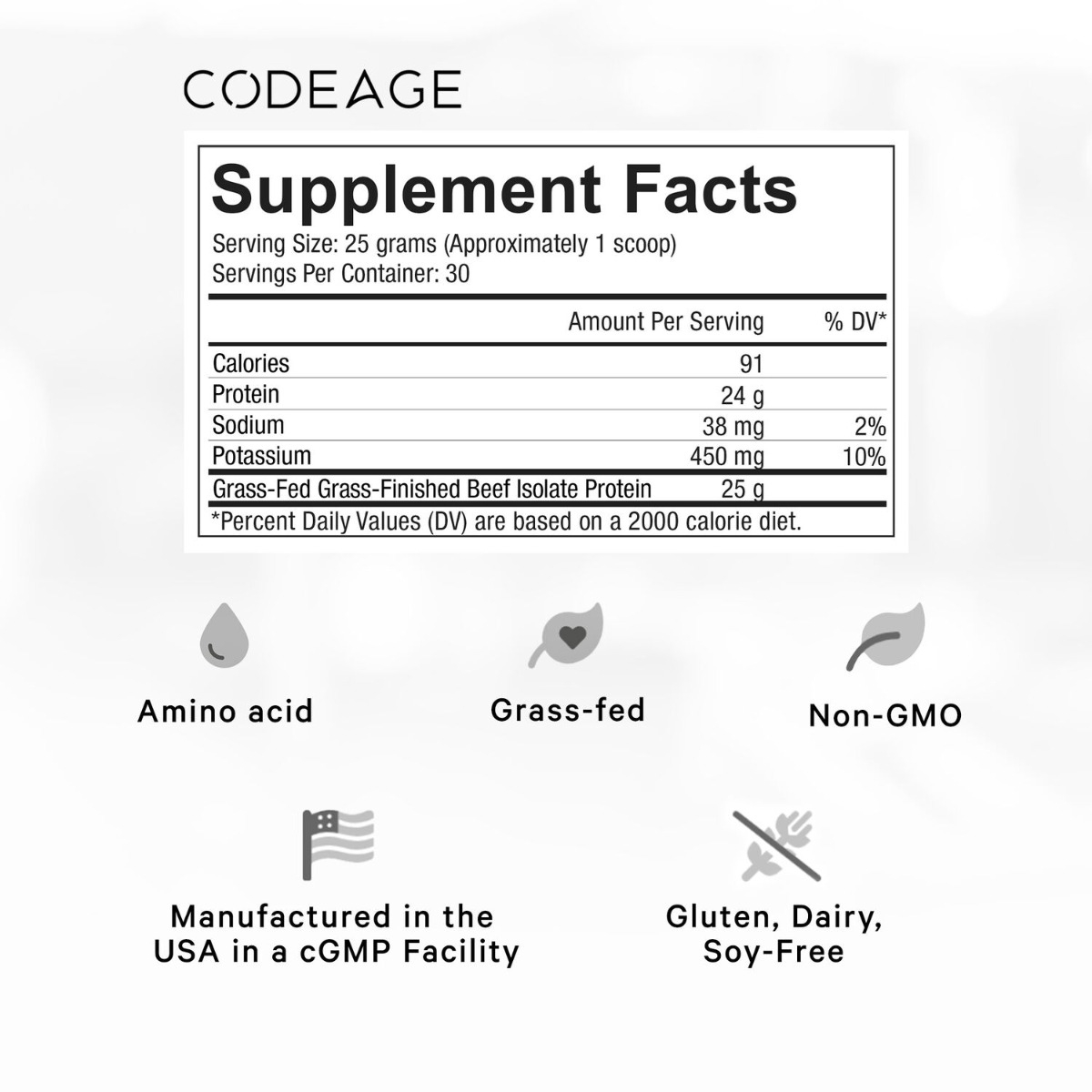 Proteina izolata din vita fara aroma CodeAge, 750 g, GNC Proteina izolata din vita fara aroma CodeAge, 750 g, GNC