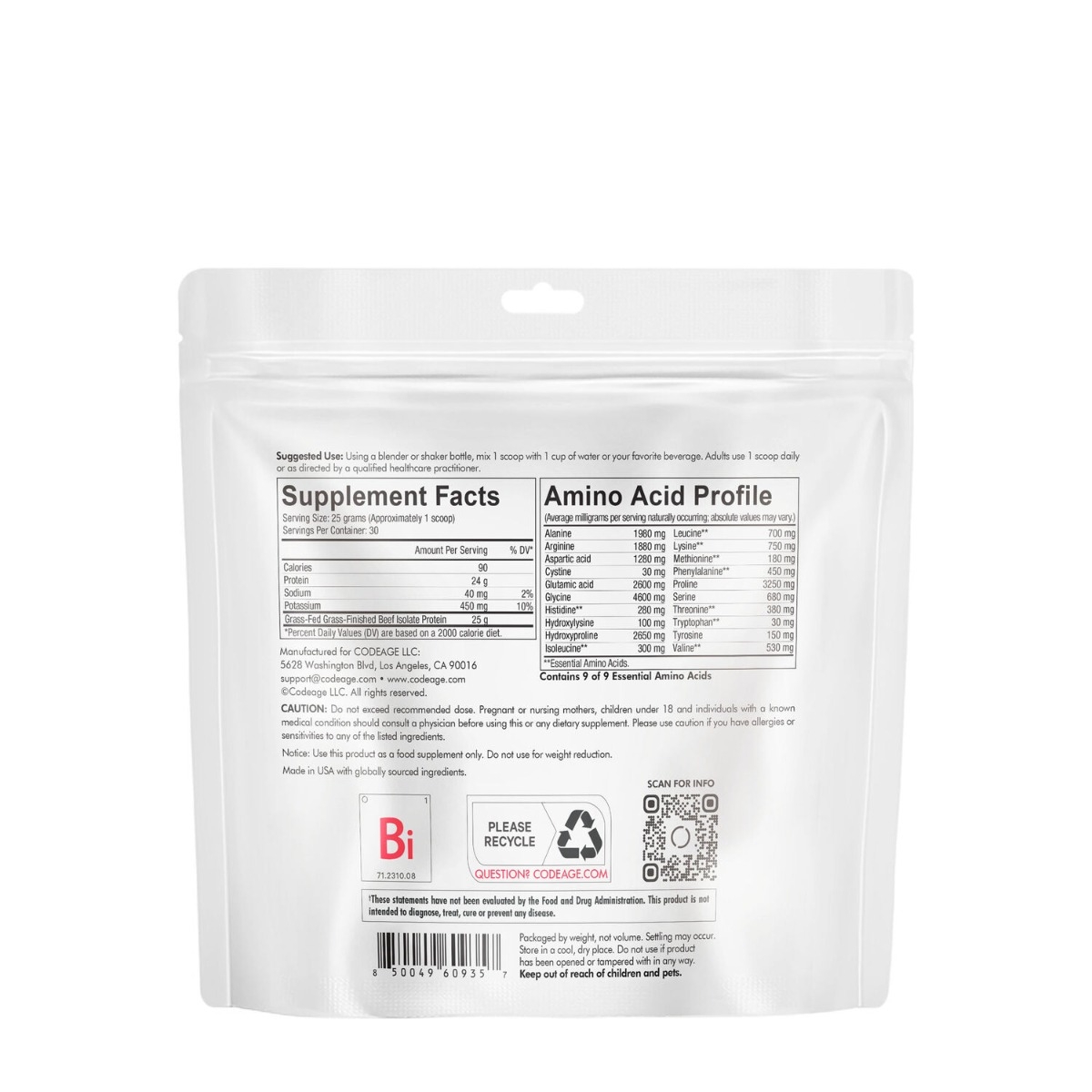 Proteina izolata din vita fara aroma CodeAge, 750 g, GNC Proteina izolata din vita fara aroma CodeAge, 750 g, GNC