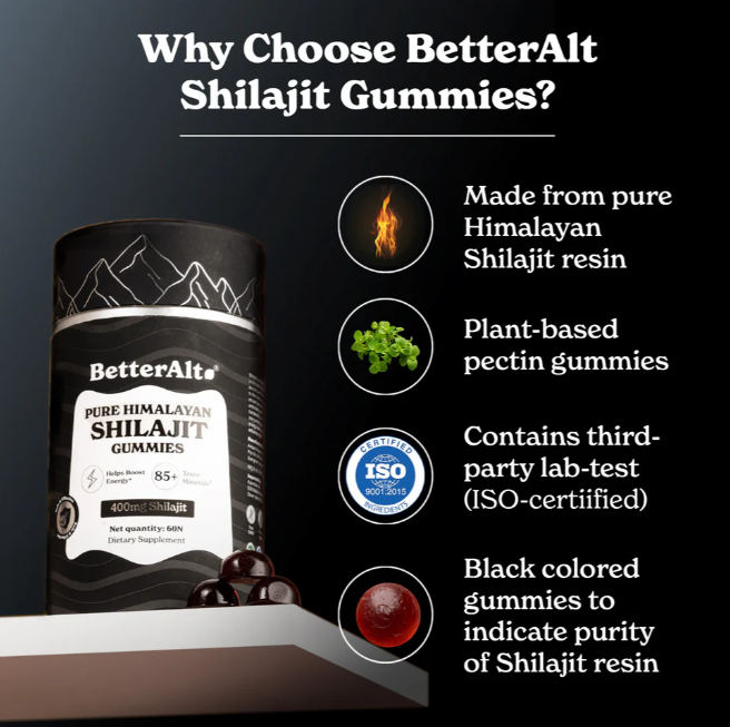Jeleuri de shilajit din Himalaya Better Alt, 60 jeleuri, GNC