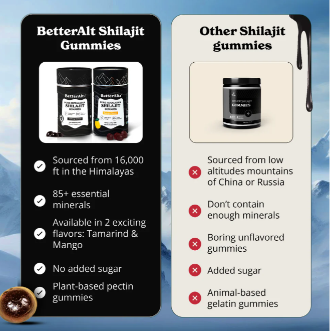 Jeleuri de shilajit din Himalaya Better Alt, 60 jeleuri, GNC