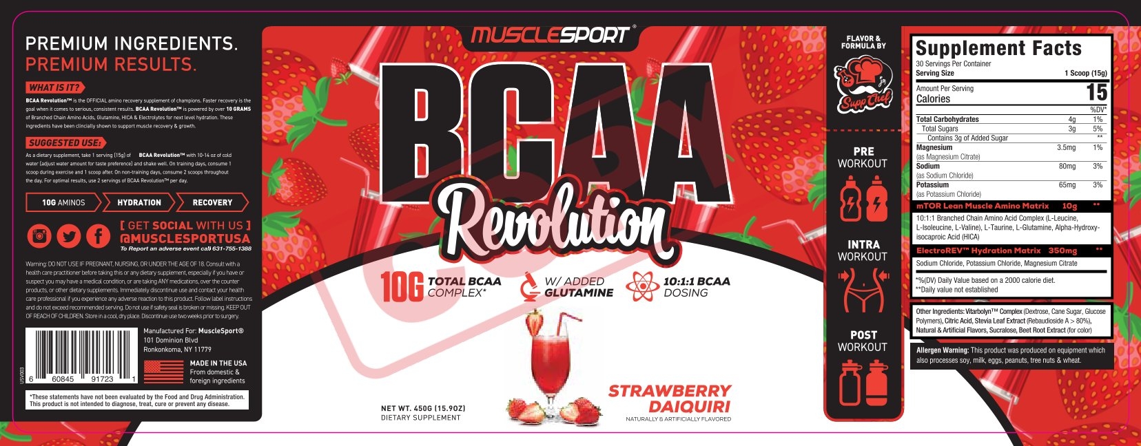 Aminoacizi cu aroma de capsuni MuscleSport, 450 g, GNC Aminoacizi cu aroma de capsuni MuscleSport, 450 g, GNC