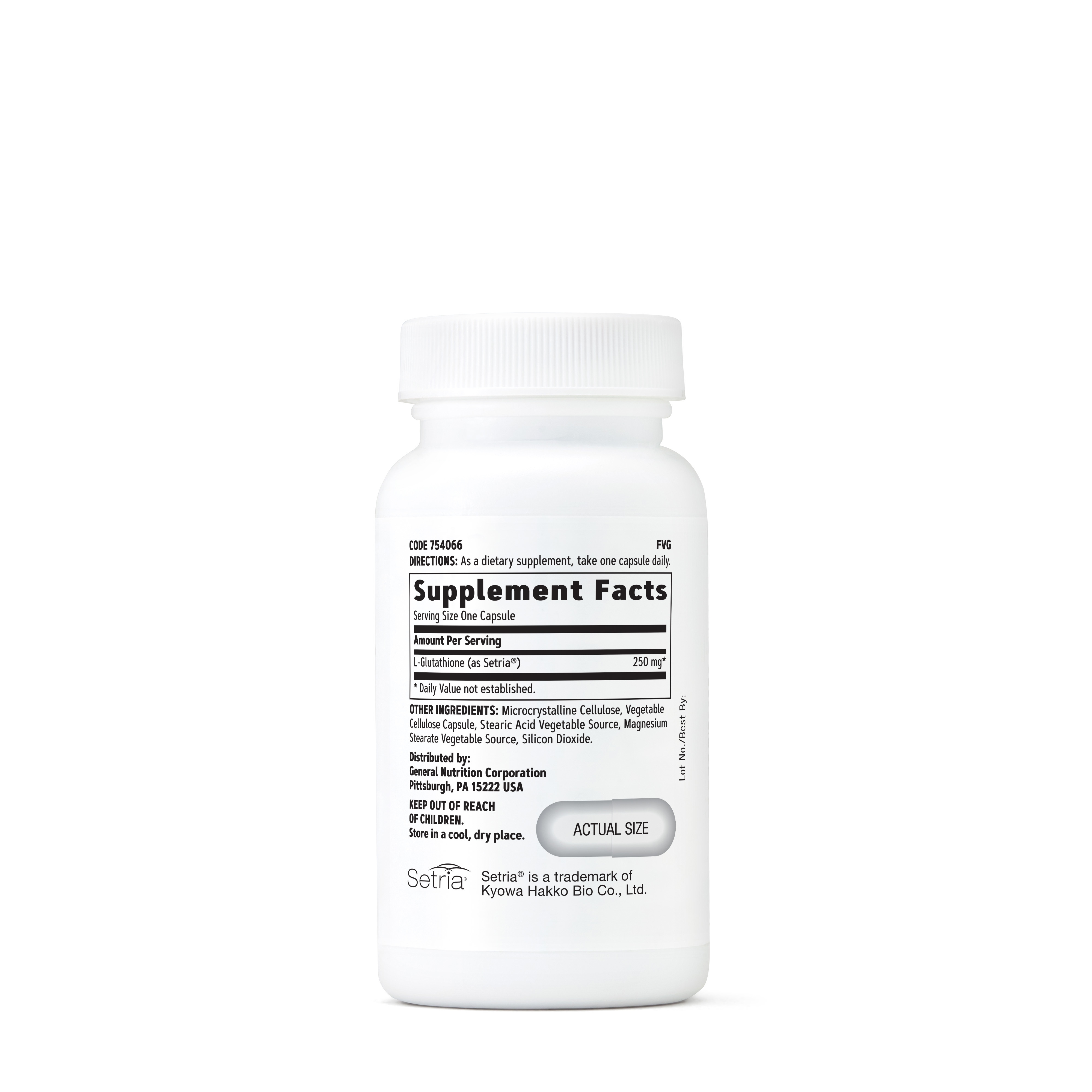 L-glutation 250 mg, 60 capsule, GNC L-glutation 250 mg, 60 capsule, GNC