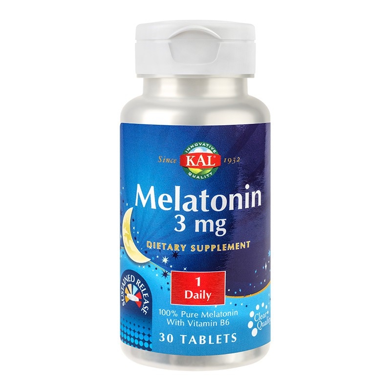Melatonin 3 mg Kal, 30 tablete, Secom Melatonin 3 mg Kal, 30 tablete, Secom
