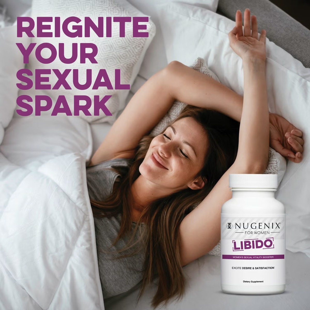 Suport pentru vitalitate si echilibru feminin Nugenix Libido, 60 tablete, GNC