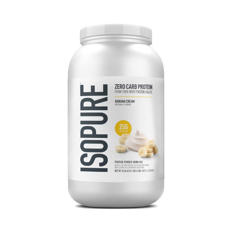 Proteina izolata din zer cu aroma de banane Zero Carb, 1400 g, Isopure