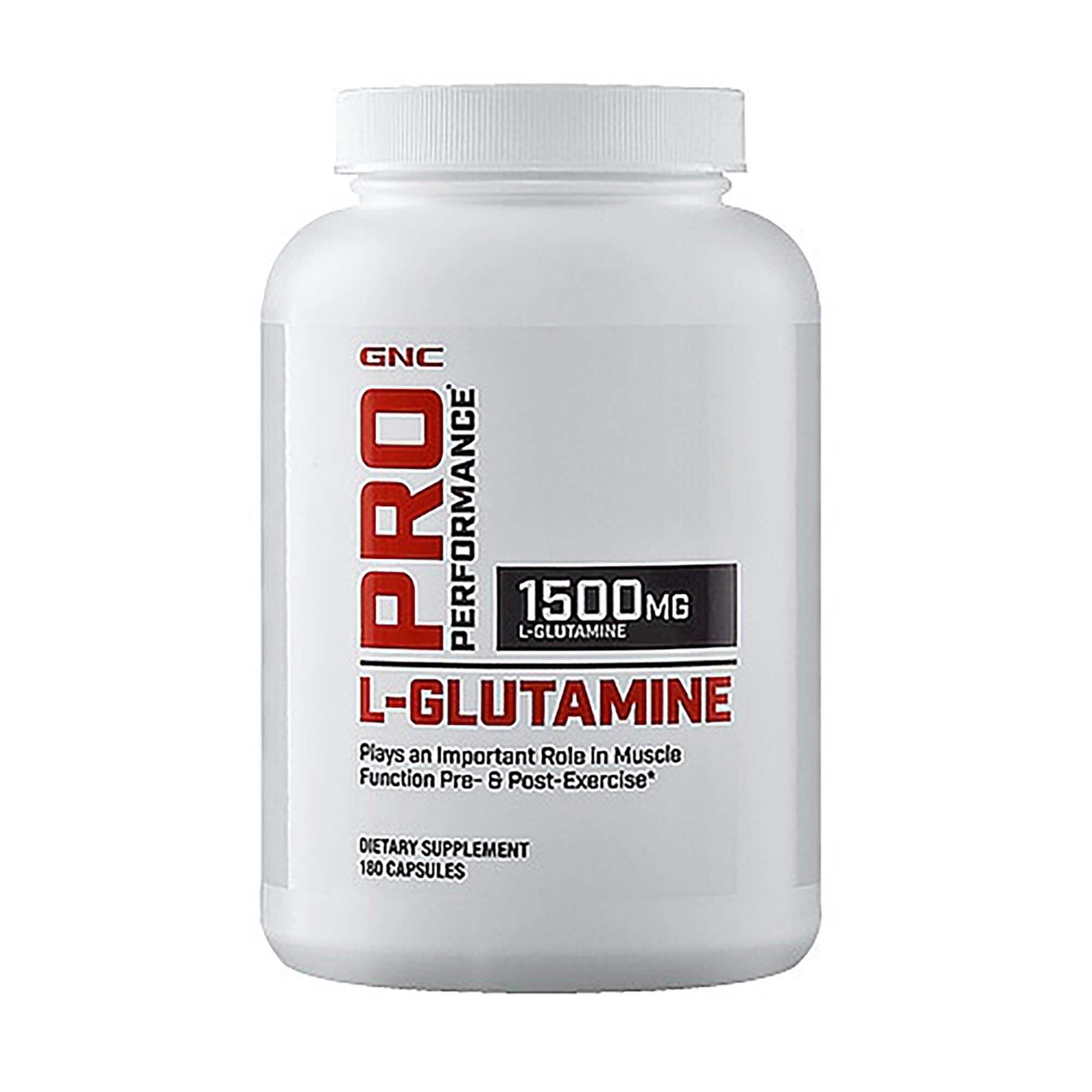 L-glutamina 1500 mg Pro Performance, 180 capsule, GNC