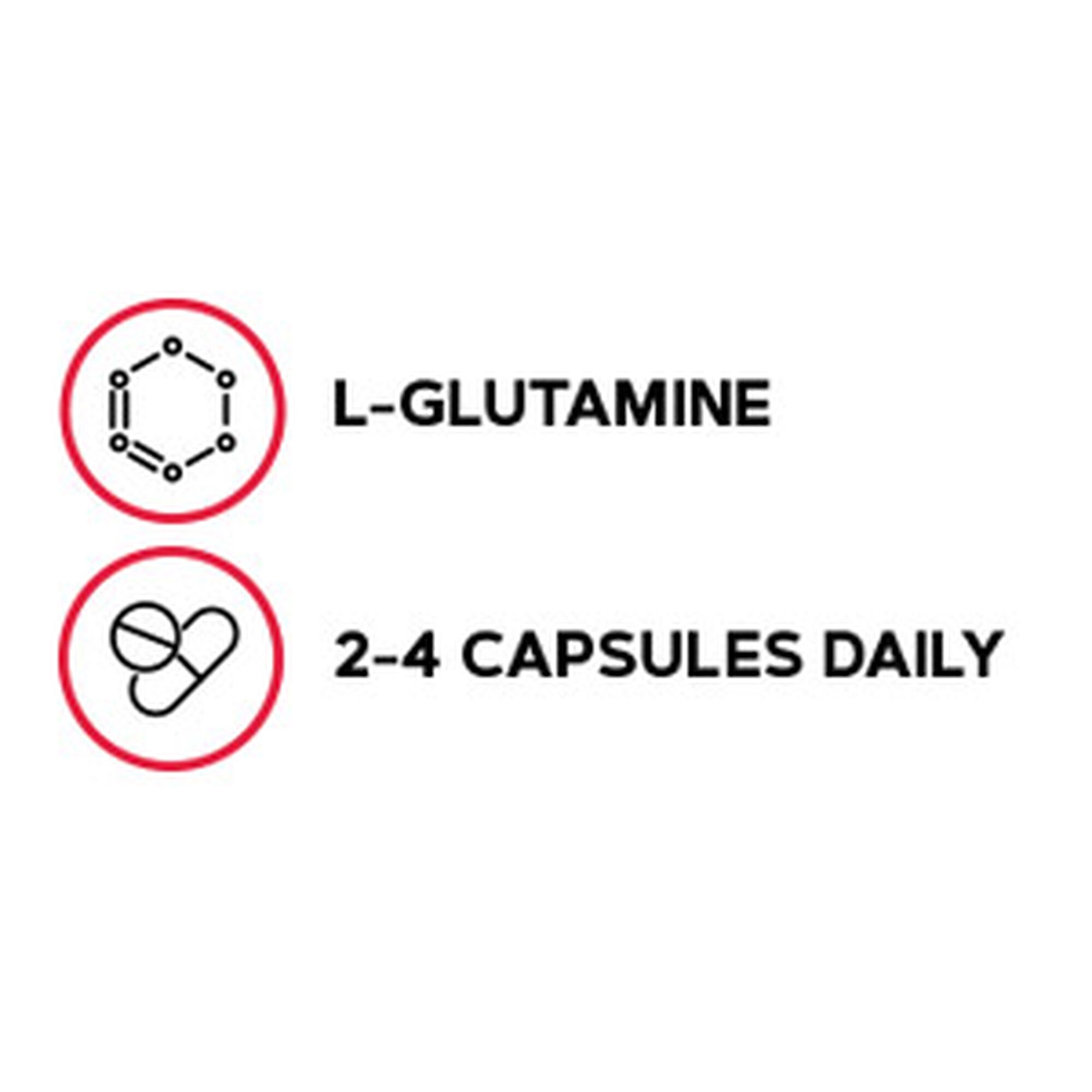 L-glutamina 1500 mg Pro Performance, 180 capsule, GNC