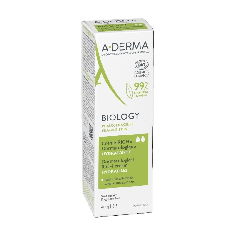 Biology Riche crema hidratanta, 40 ml, A-Derma