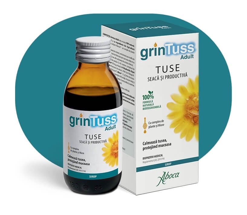 GrinTuss sirop de tuse pentru adulti, 180 ml, Aboca