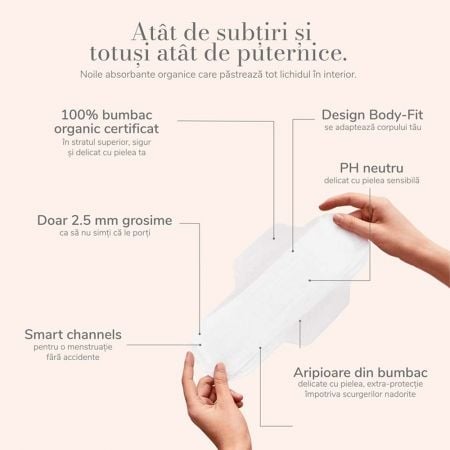 Absorbante din bumbac organic Super, 10 bucati, Enroush Absorbante din bumbac organic Super, 10 bucati, Enroush