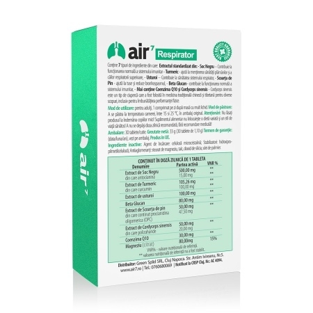 Air 7 Respirator, 30 tablete, Green Splid