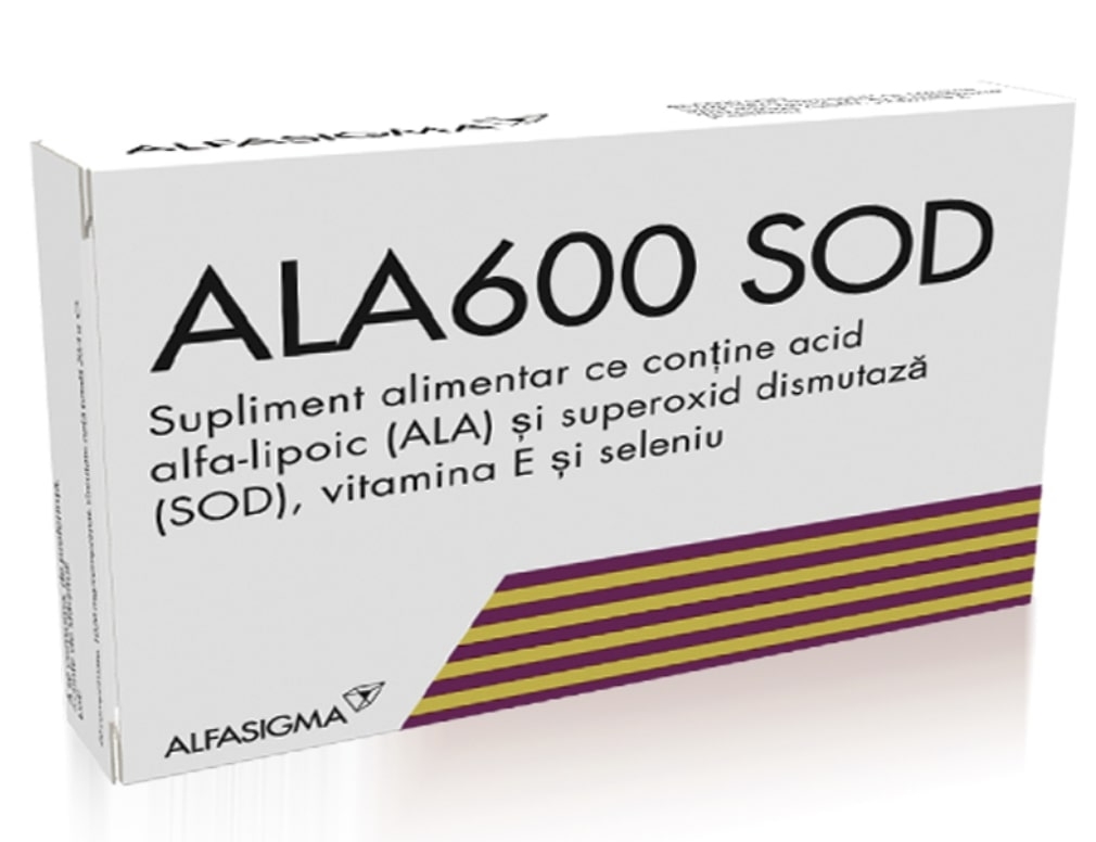 Ala600 SOD, 20 comprimate, Alfasigma Ala600 SOD, 20 comprimate, Alfasigma
