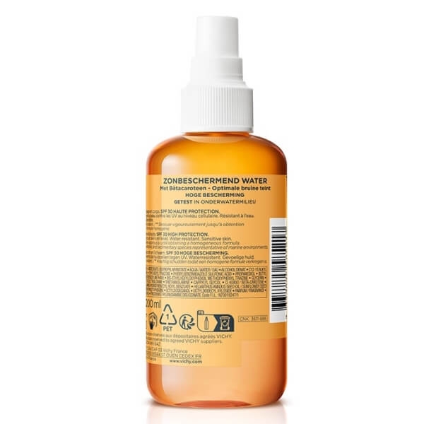 Apa cu protectie solara cu beta-caroten SPF 30 Capital Soleil, 200 ml, Vichy