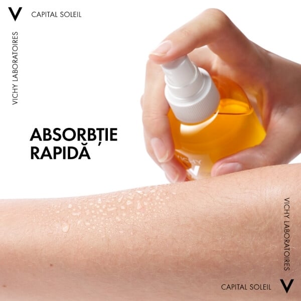 Apa cu protectie solara cu beta-caroten SPF 30 Capital Soleil, 200 ml, Vichy