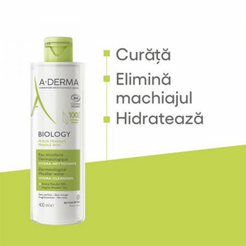 Apa micelara Biology, 400 ml, A-Derma Apa micelara Biology, 400 ml, A-Derma