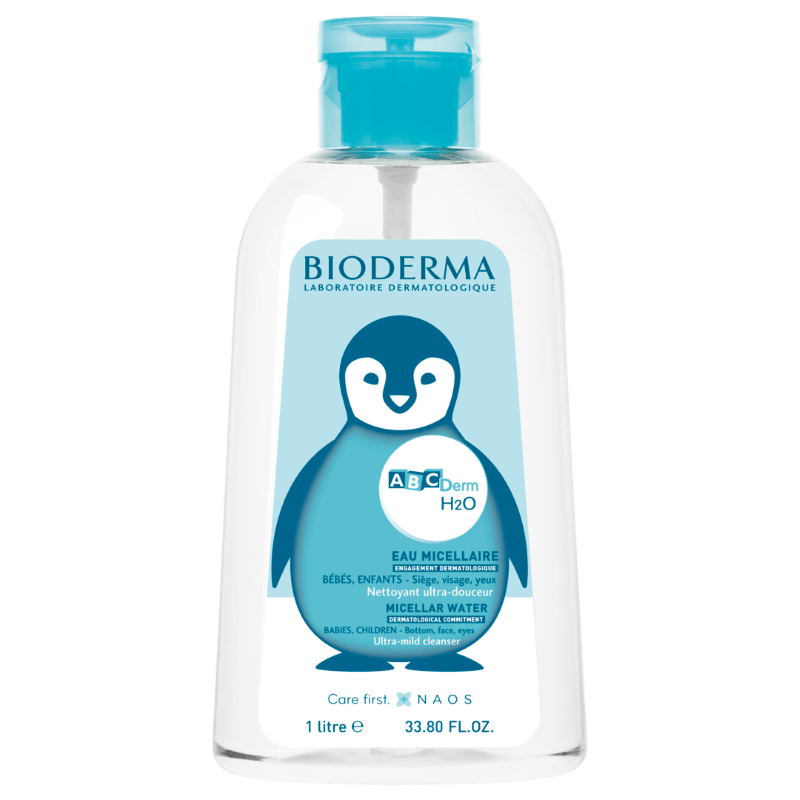 Apa micelara cu pompa inversa ABCDerm H2O, 1000 ml, Bioderma Apa micelara cu pompa inversa ABCDerm H2O, 1000 ml, Bioderma