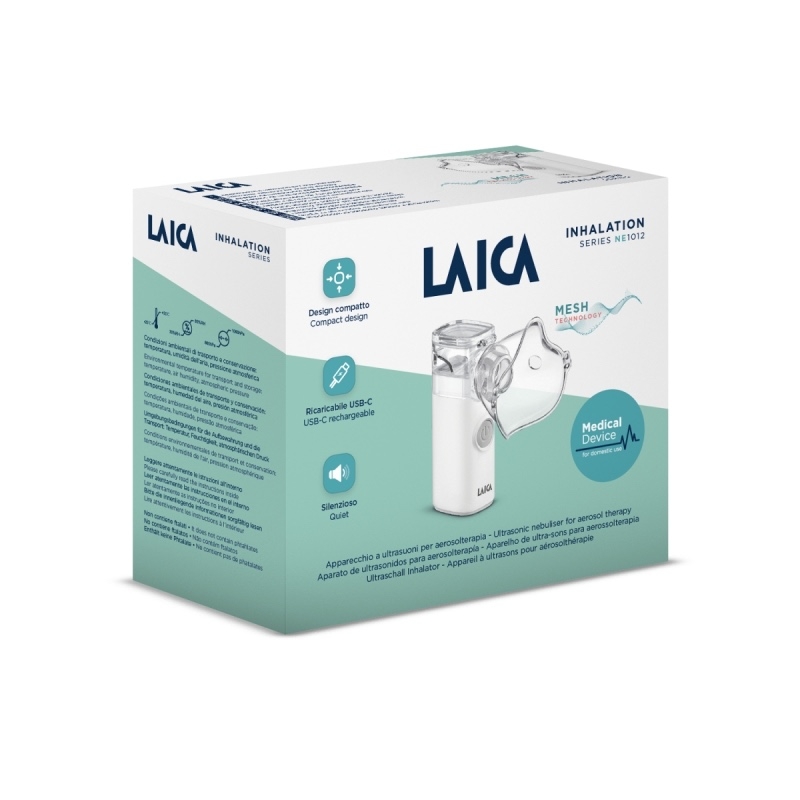Aparat de aerosoli portabil si reincarcabil pentru adulti si copii Mesh NE1012, Laica